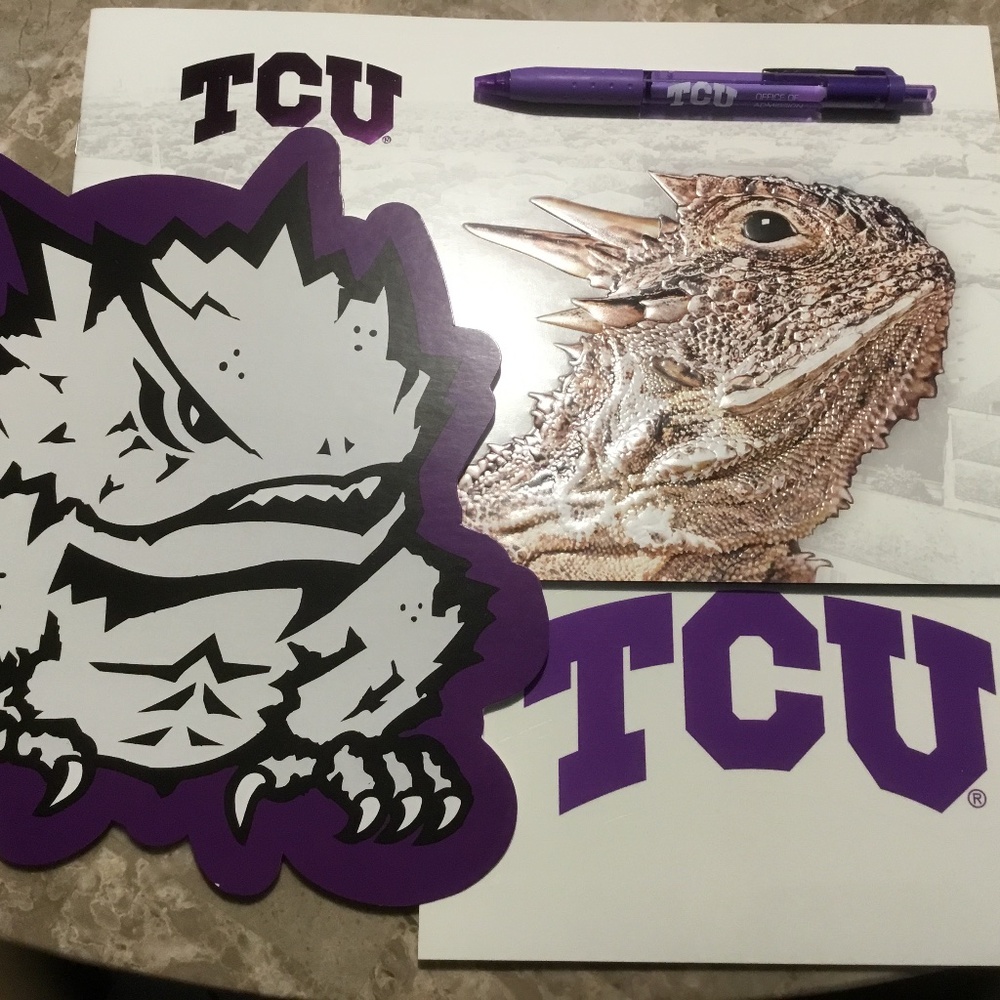 TCU Horned Frogs- Brochure, Ink Pen, Cut Out & Sticker